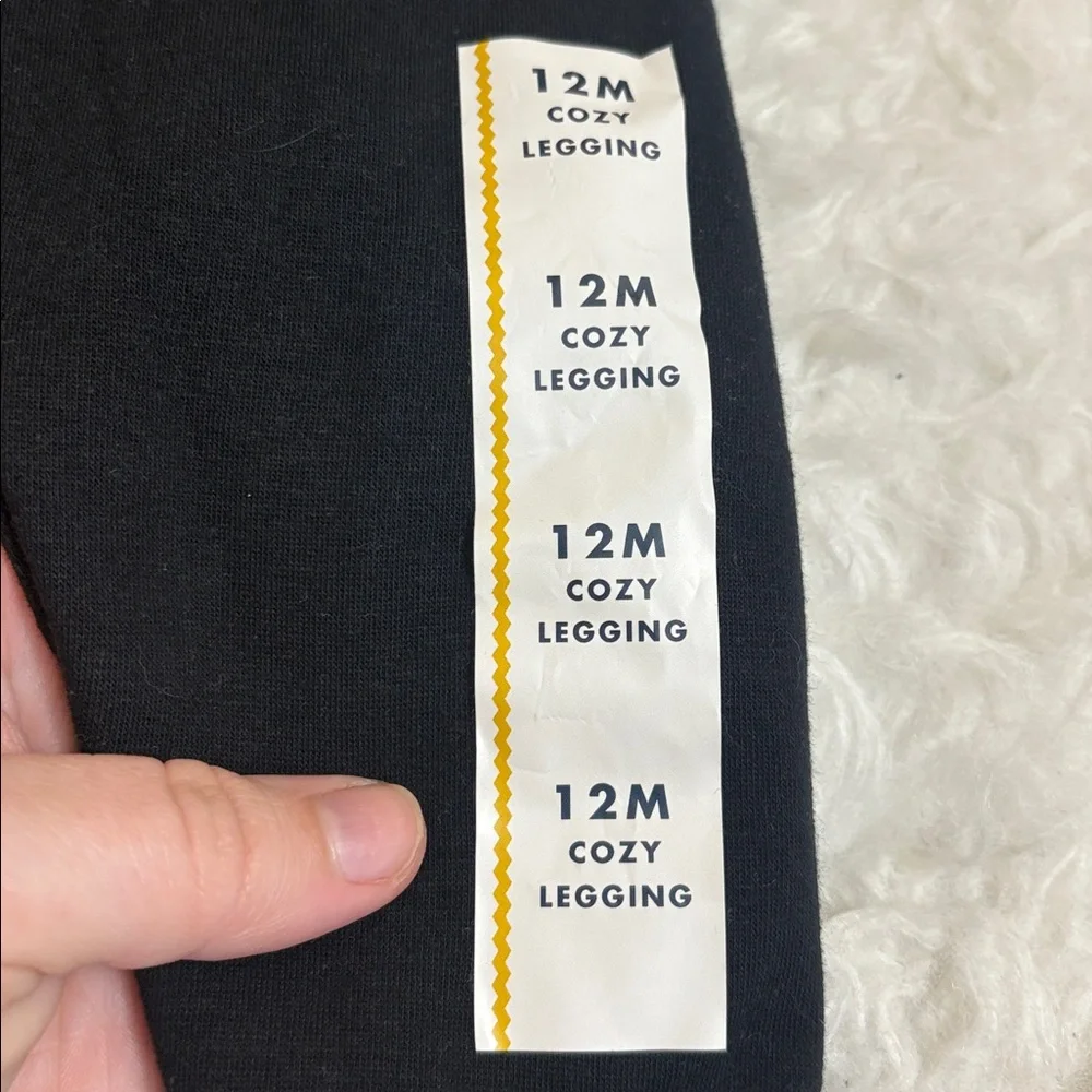NWT Cat & Jack Black Cozy Legging Size 12M